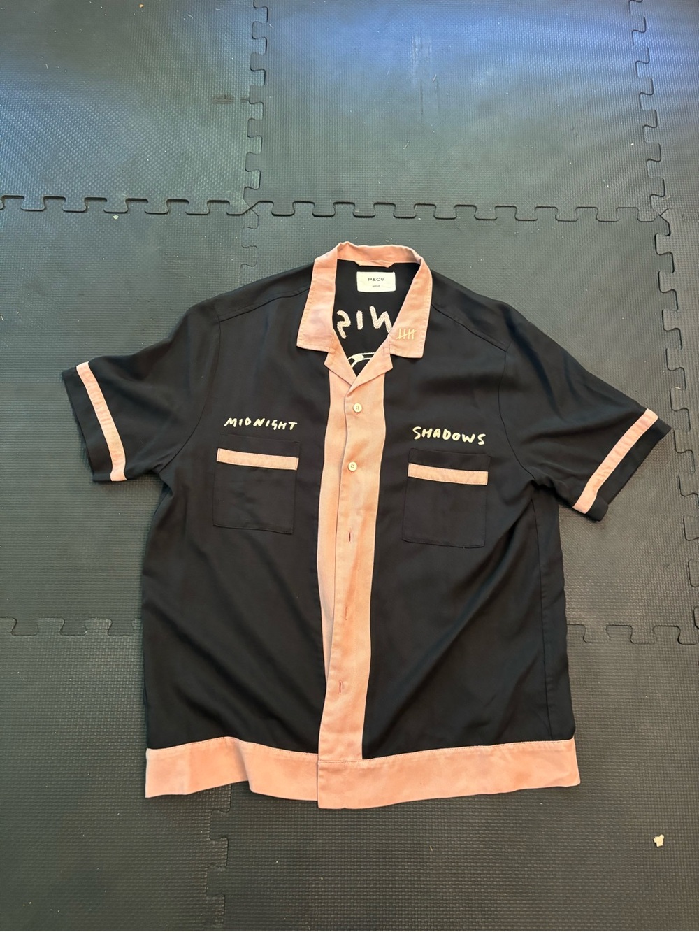 P&Co. Bowling Shirt - Midnight Shadows medium